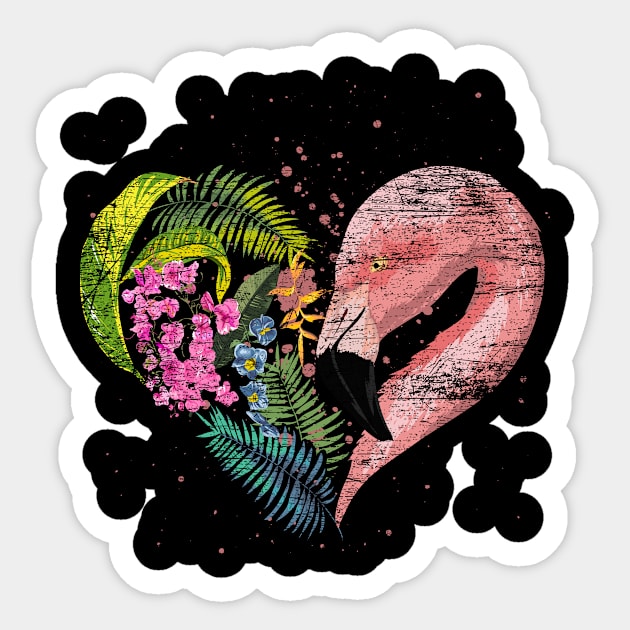 Heart Pink Flamingo Sticker by shirtsyoulike